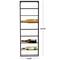 Black Metal Minimalistic 8 Bottle Wall Wine Rack with Open Style Frame